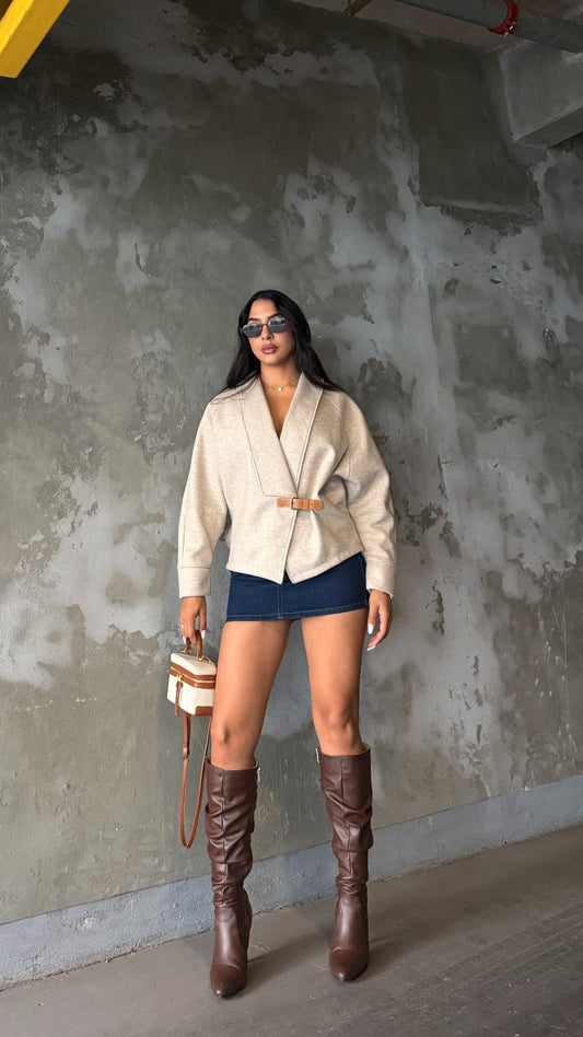PONCHO BEIGE